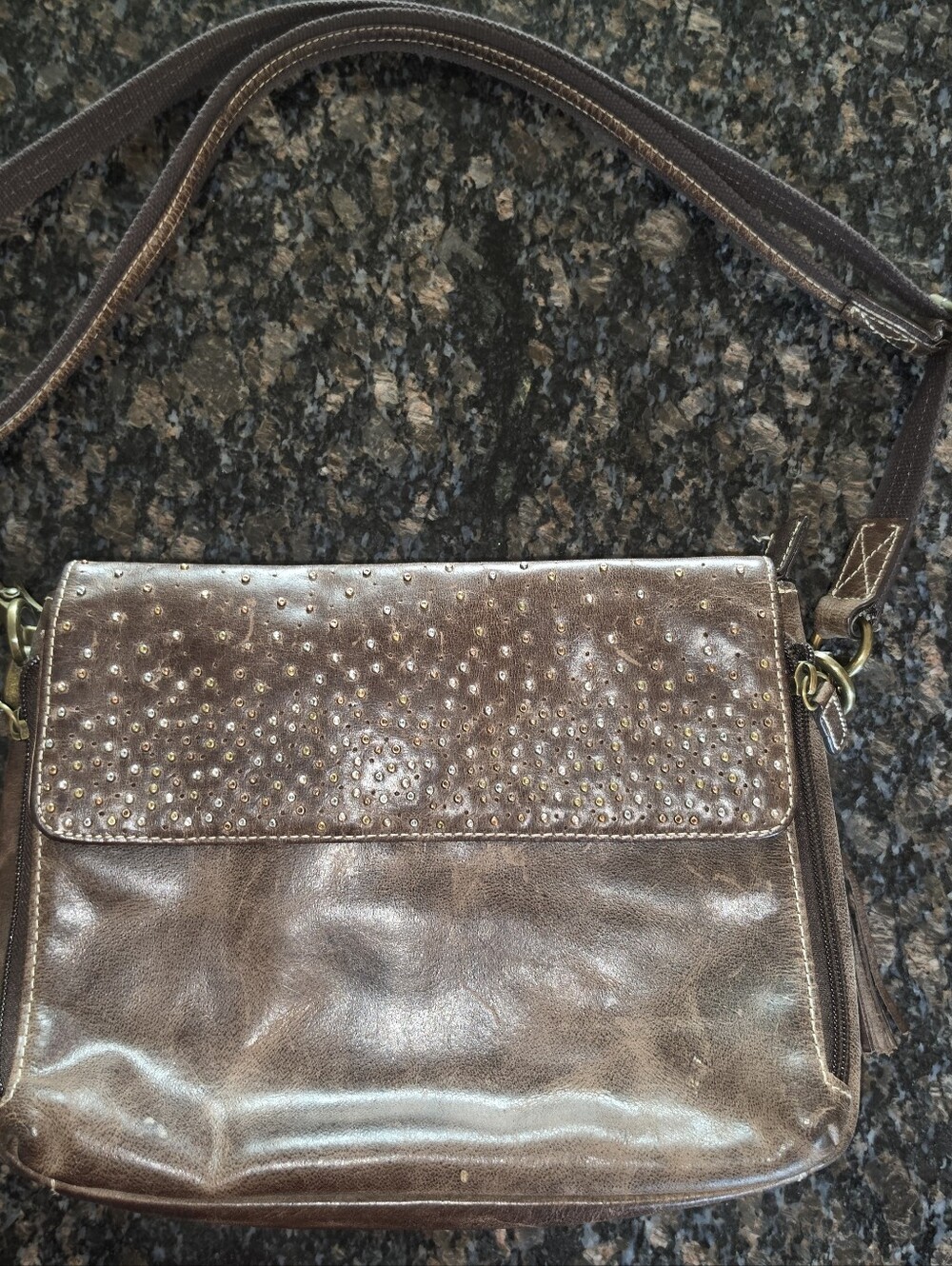Leather Gun Tote'N Mamas Conceal Carry Shoulder Bag Purse